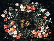 Jan Breughel Still Life of the Holy Kinship painting